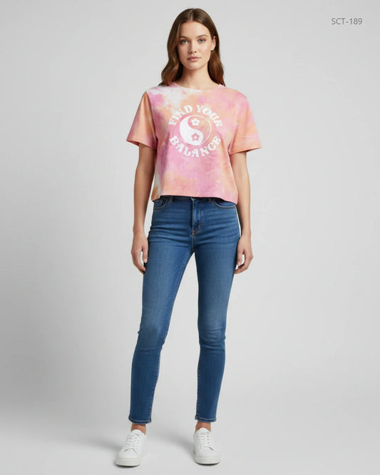PRIMARK Pink & Orange Summer Crop Tops (SCT-189)