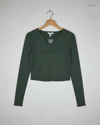 TOPSHOP Olive Drab Summer Crop Tops (SCT-190)