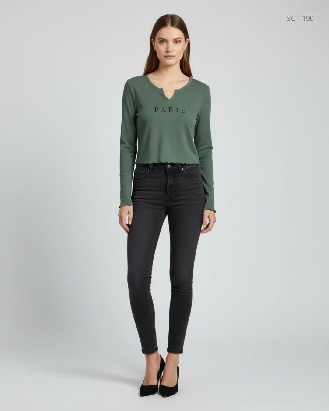 TOPSHOP Olive Drab Summer Crop Tops (SCT-190)
