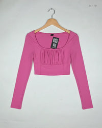 SHEIN Pink Summer Crop Tops (SCT-191)