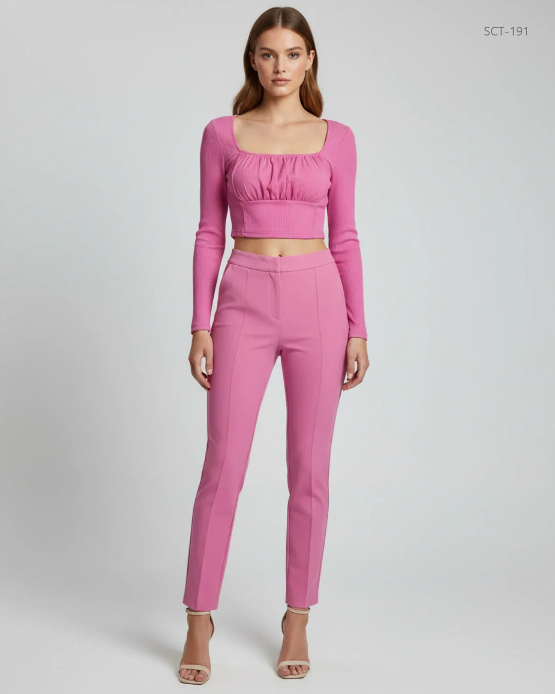 SHEIN Pink Summer Crop Tops (SCT-191)