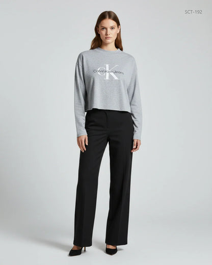 CALVIN KLEIN Grey Summer Crop Tops (SCT-192)