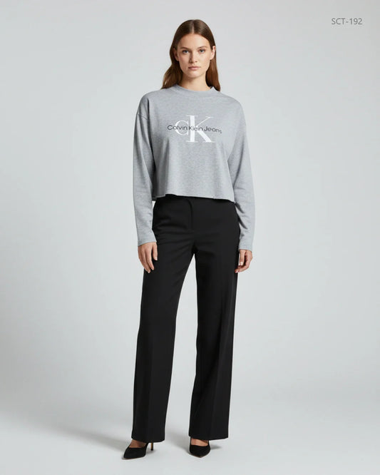 CALVIN KLEIN Grey Summer Crop Tops (SCT-192)