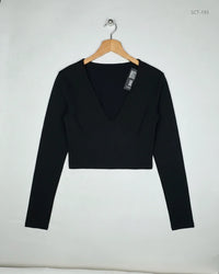 SHEIN Black Summer Crop Tops (SCT-193)