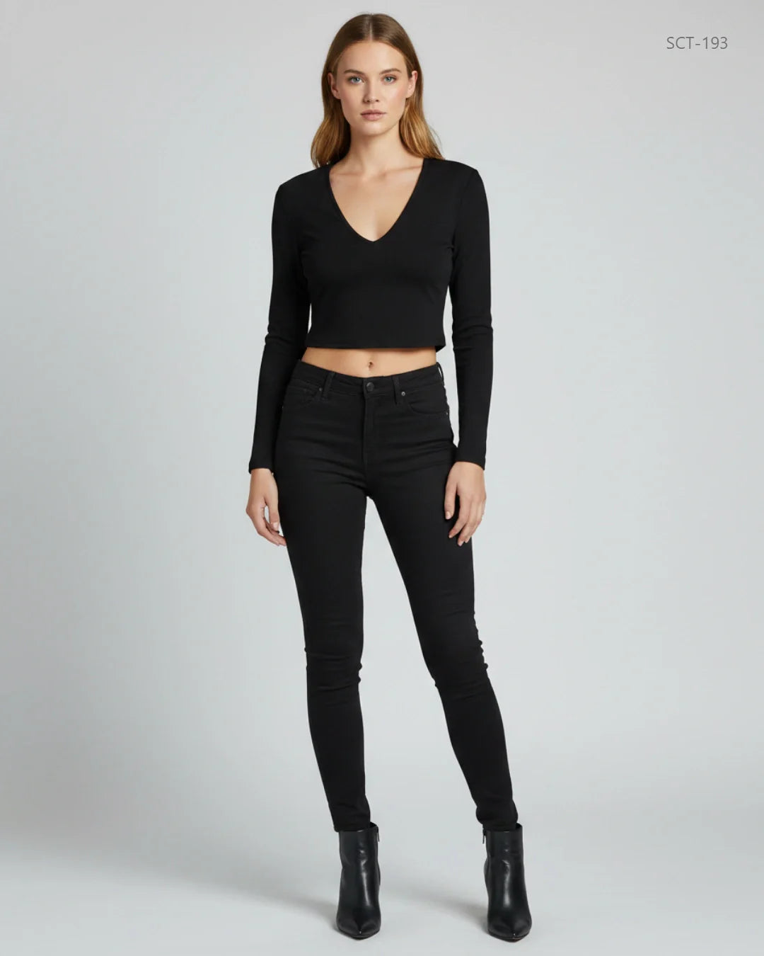 SHEIN Black Summer Crop Tops (SCT-193)
