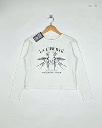 ST BERNARD White Summer Crop Tops (SCT-194)