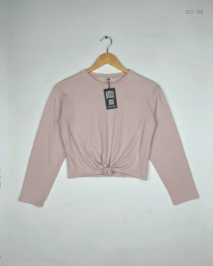 Shop Premium Summer Crop Tops by H&M | Preloved Branded Clothes | Rose Pink Cotton | Womens | OTS Thrift Store Lahore Pakistan