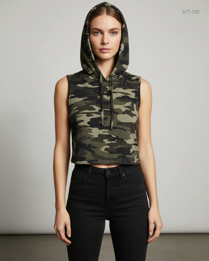 SHEIN Army Green Summer Crop Tops (SCT-200)
