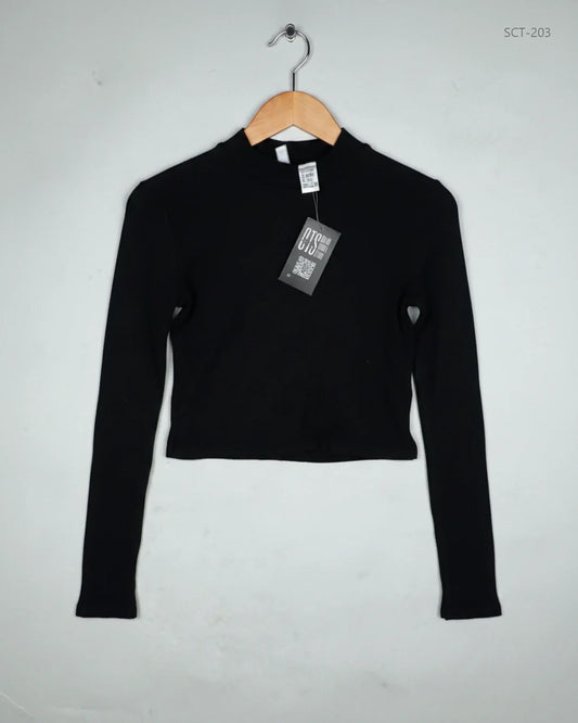 Excellent Condition Summer Crop Tops | Preloved H&M | Black Cotton | Thrift Shop for Womens Peshawar Pakistan | OTS