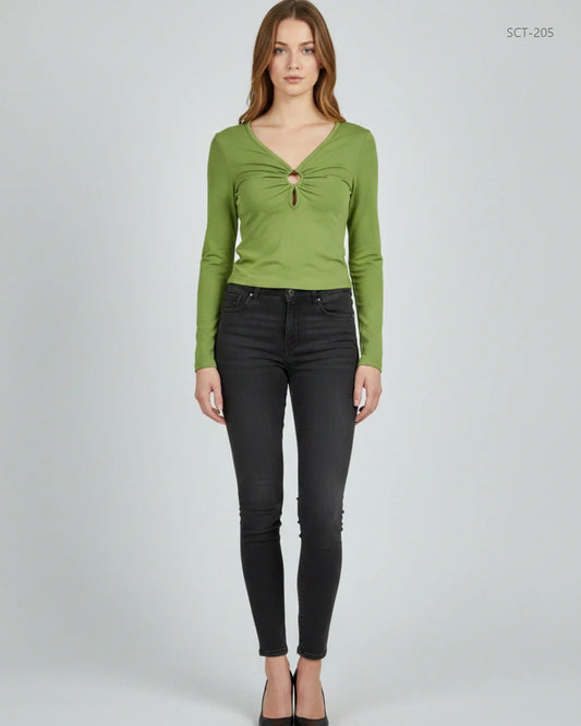 PRIMARK Olive Green Summer Crop Tops (SCT-205)