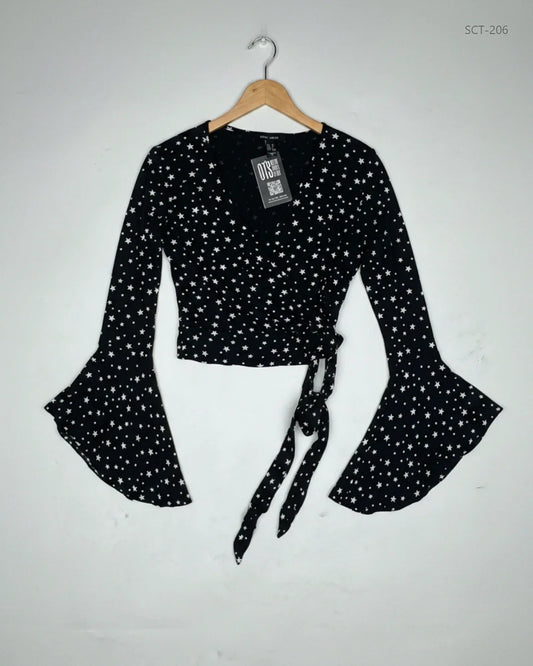 UK Imported secondhand Summer Crop Tops - New Look brand, Black Polyester, Premium condition, for Womens - Online Thrift Store Peshawar Pakistan