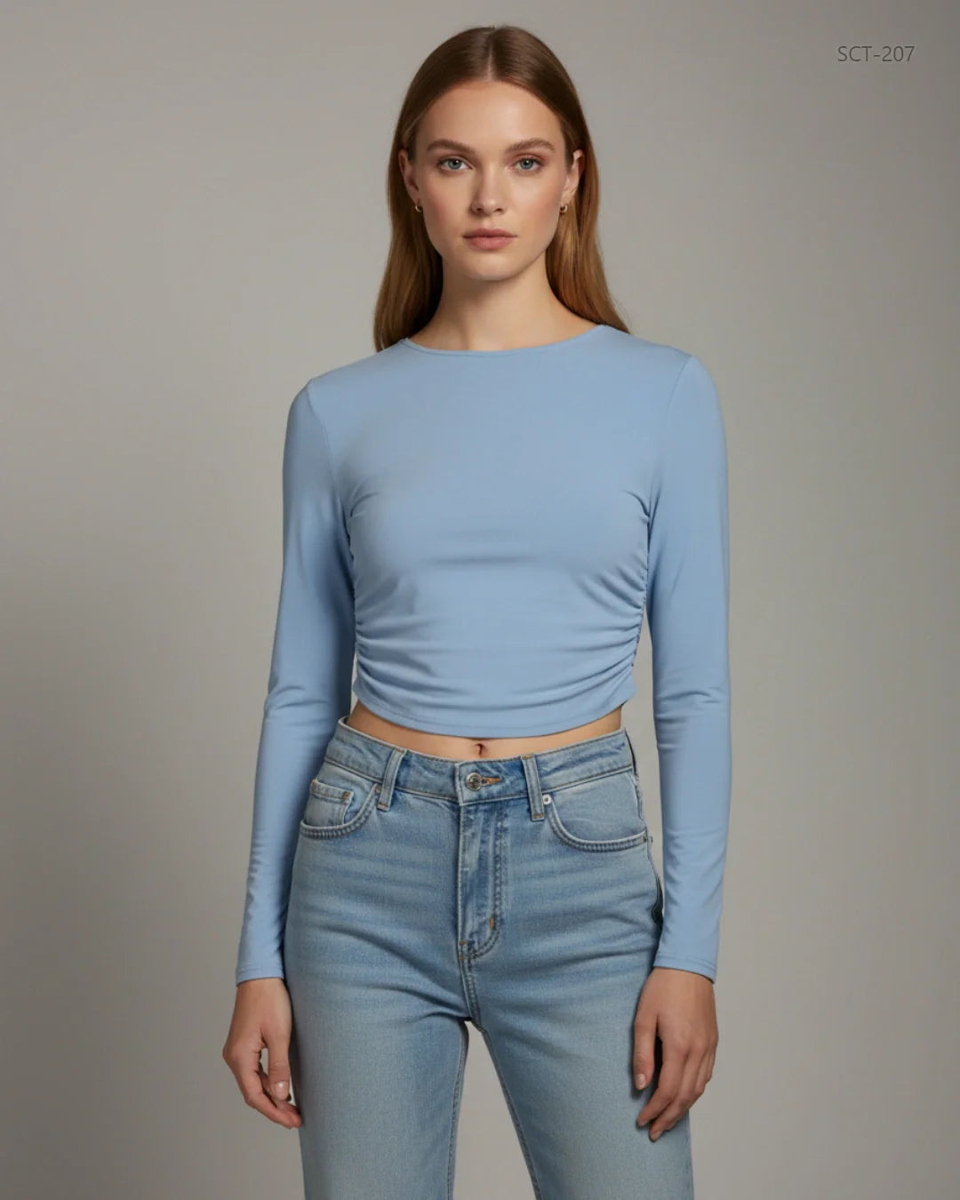 STYLE PLUS Sky Blue Summer Crop Tops (SCT-207)
