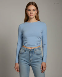 STYLE PLUS Sky Blue Summer Crop Tops (SCT-207)