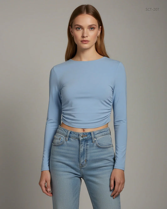 STYLE PLUS Sky Blue Summer Crop Tops (SCT-207)