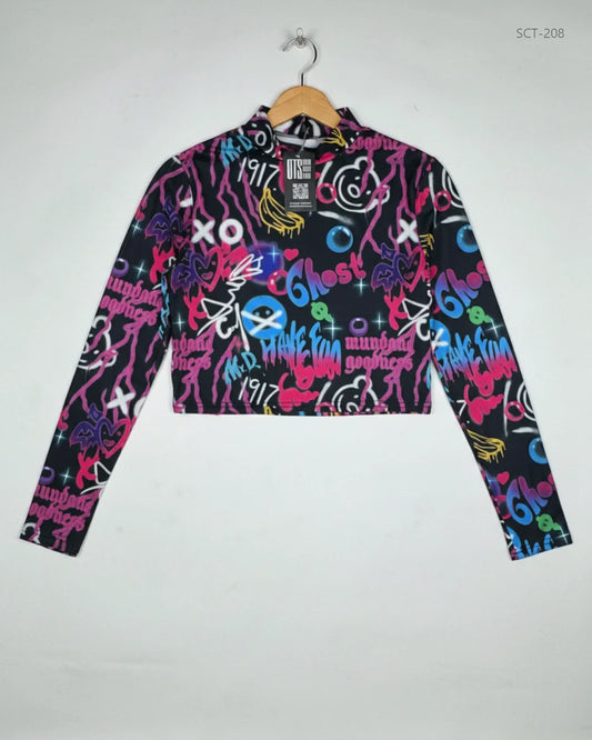 Preloved Premium Summer Crop Tops by Shein, Multi Polyester for Womens - OTS Thrift Shop Karachi Pakistan