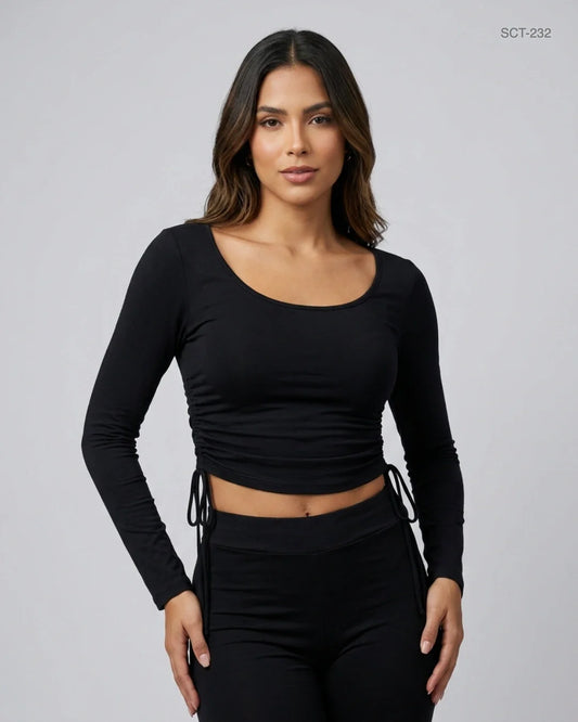 Preloved Premium Summer Crop Tops by Shein, Black Cotton for Womens - OTS Thrift Shop Lahore Pakistan