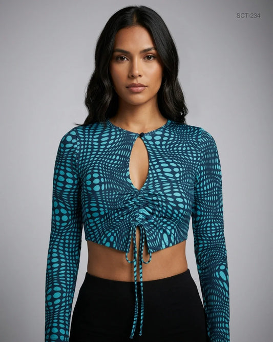 UK Imported secondhand Summer Crop Tops - MOTEL brand, Black & Sky Blue Cotton, Premium condition, for Womens - Online Thrift Store Islamabad Pakistan