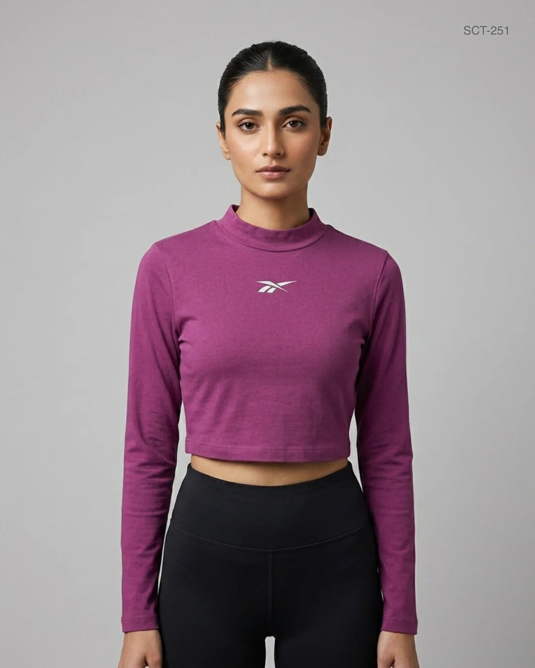 UK Imported secondhand Summer Crop Tops - Reebok brand, Maroon Cotton, Premium condition, for Womens - Online Thrift Store Islamabad Pakistan