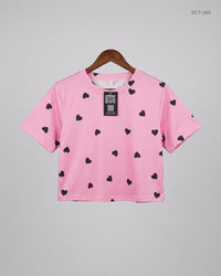 CUT LABEL (SCT-265) Pink Summer Crop Tops