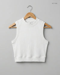 BRAVE SOUL (SCT-266) Beige Summer Crop Tops