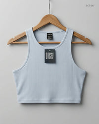SHEIN (SCT-267) Grey Summer Crop Tops