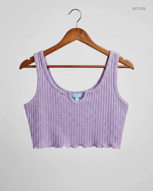 Summer Crop Tops | Shein | Preloved Branded | Purple Polyester | Premium | OTS Thrift Store Islamabad Pakistan
