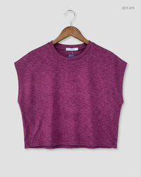 VERA & LUCY (SCT-275) Maroon Summer Crop Tops
