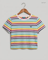 SUPERDRY (SCT-277) Multi Color Summer Crop Tops