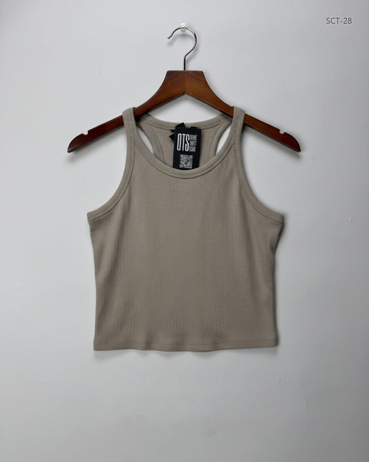 Secondhand Branded Summer Crop Tops by New Look, Beige Cotton fabric, Premium condition, for Womens - Online Thrift Shop Karachi Pakistan