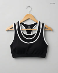 LABLE CUT (SCT-280) Black Summer Crop Tops