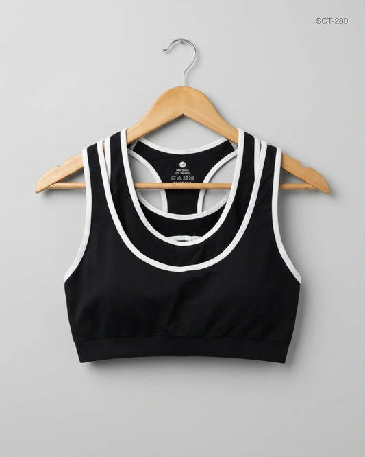 UK Imported secondhand Summer Crop Tops - LABLE CUT brand, Black Nylon, Premium condition, for Womens - Online Thrift Store Lahore Pakistan