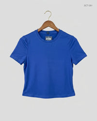 SHEIN (SCT-281) Dark Blue Summer Crop Tops