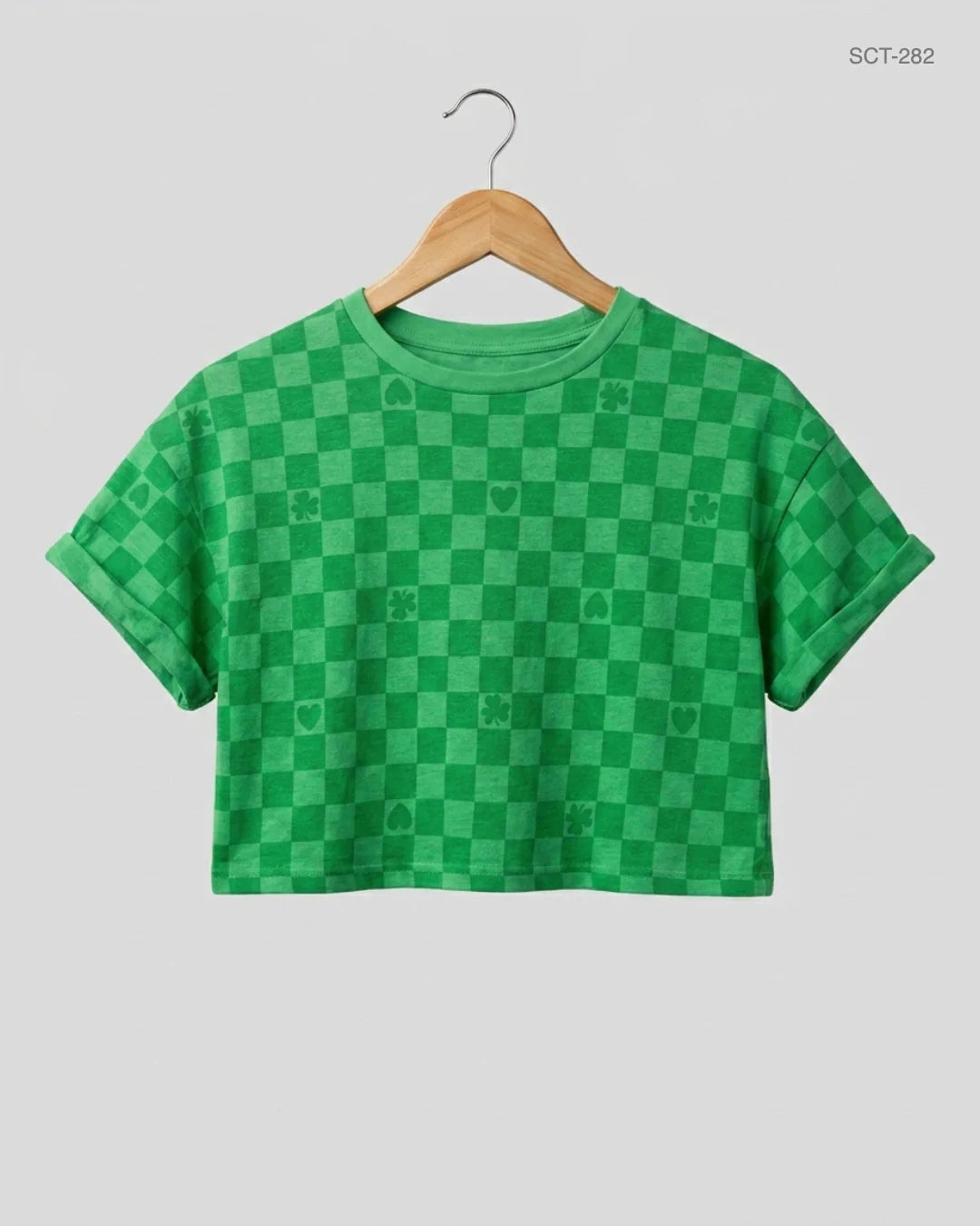 DUNNES STORE (SCT-282) Green Summer Crop Tops