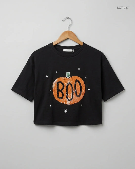 Shop Premium Summer Crop Tops by George | Preloved Branded Clothes | Black Cotton | Womens | OTS Thrift Store Lahore Pakistan