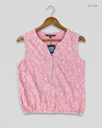 BONMARCHÃ‰ (SCT-288) Pink Summer Crop Tops