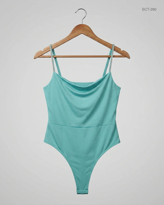 Shop Premium Summer Crop Tops by QUIZ | Preloved Branded Clothes | Green Polyester | Womens | OTS Thrift Store Lahore Pakistan
