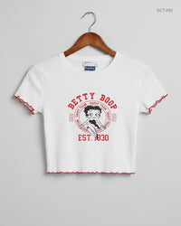 BERSHKA (SCT-292) White Summer Crop Tops