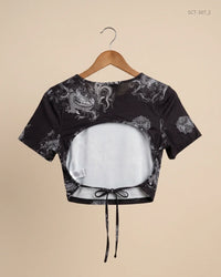 SHEIN (SCT-307) Black Summer Crop Tops