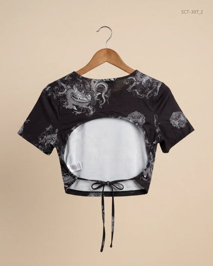 Buy Excellent Summer Crop Tops in Black Polyester by Shein for Womens | OTS Thrift Store Pakistan