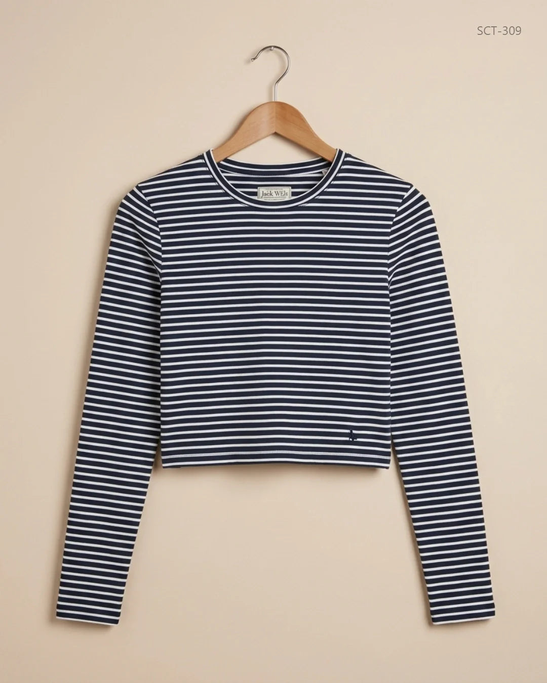 JACK WILLS (SCT-309) Blue & White Summer Crop Tops