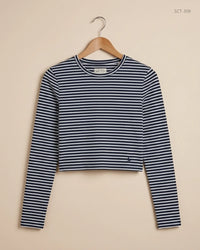 JACK WILLS (SCT-309) Blue & White Summer Crop Tops
