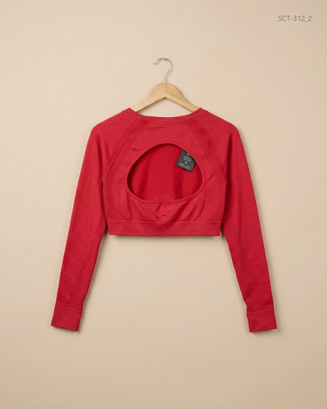 Shop Premium Condition Red Polyester Summer Crop Tops by CUT LABEL for Womens at OTS - Online Thrift Store Pakistan (SCT-312)
