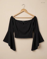 CUT LABEL (SCT-314) Black Summer Crop Tops