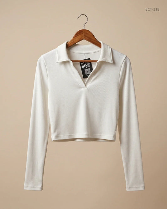 Premium Condition Summer Crop Tops | Preloved Shein | White Polyester | Thrift Shop for Womens Karachi Pakistan | OTS