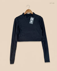 NASTY GAL (SCT-326) Black Summer Crop Tops