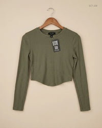 NEW LOOK (SCT-328) Green Summer Crop Tops