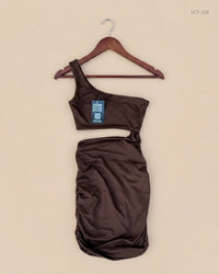 SHEIN (SCT-329) Brown Summer Crop Tops