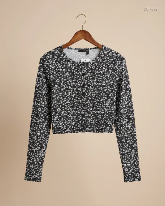 Secondhand Branded Summer Crop Tops by ASOS, Black & White Cotton fabric, Premium condition, for Womens - Online Thrift Shop Peshawar Pakistan