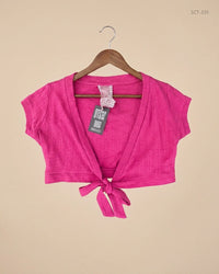 MY PRETTY (SCT-335) Pink Summer Crop Tops