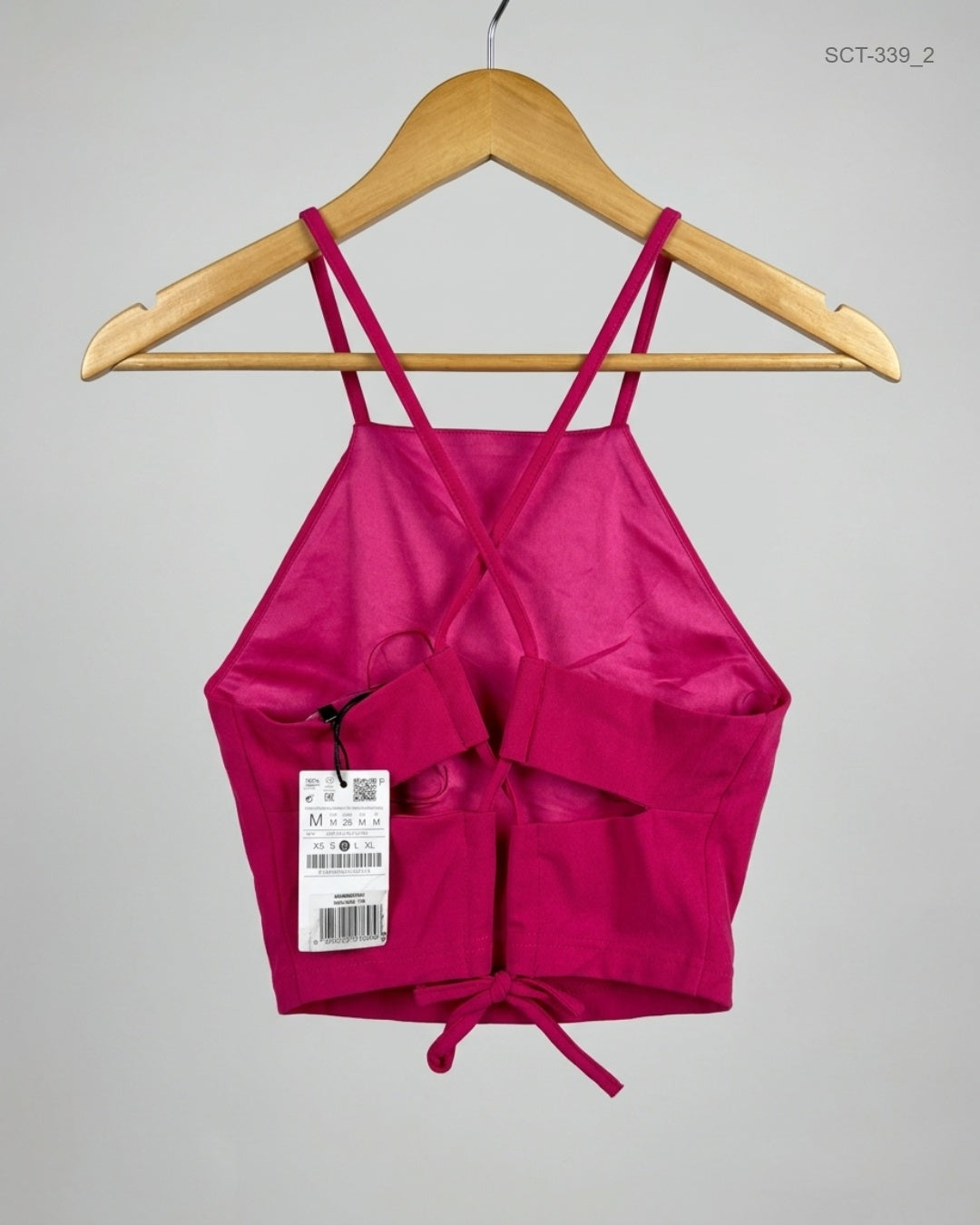 Find Premium Plus Pink Summer Crop Tops by Stradivarius for Womens | Shop OTS Thrift Store Pakistan (SCT-339)